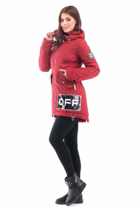 Ультрамодная парка 1837 с пайетками