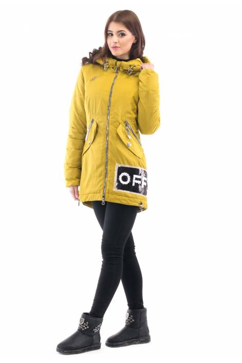 Ультрамодная парка 1837 с пайетками