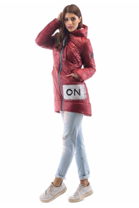 Demi-season long jacket 1819