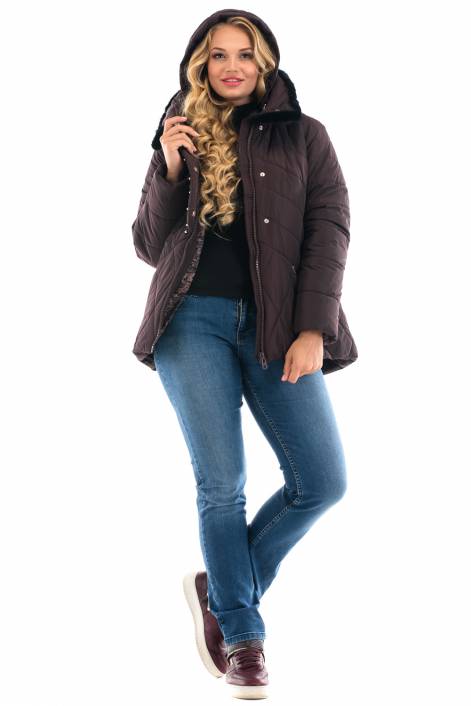 1852 - куртка з хутром норки і великим бісером