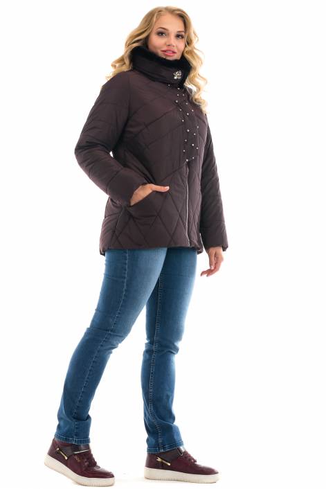 1852 - куртка з хутром норки і великим бісером