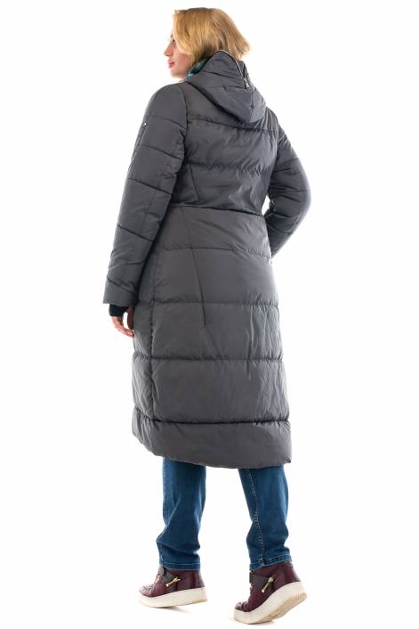 1839 - суперстильное длинное пальто-пуховик