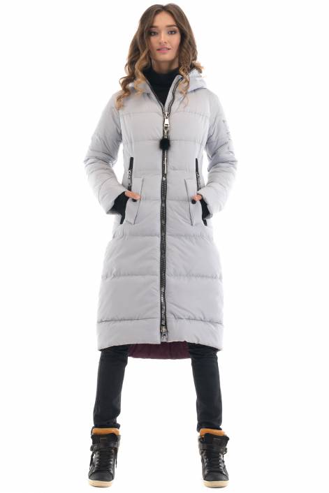 1839 - суперстильное длинное пальто-пуховик