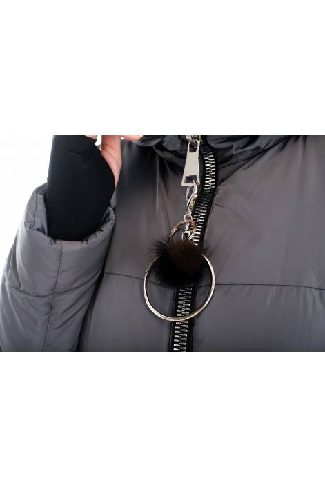 1839 - суперстильное длинное пальто-пуховик