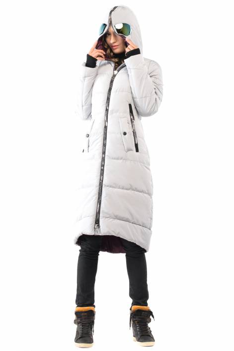 1839 - суперстильное длинное пальто-пуховик