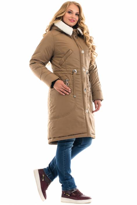 Элегантная длинная парка-пальто 1987