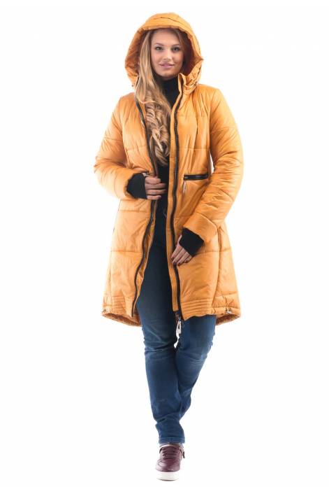 Fashionable elongated coat-down jacket 1772