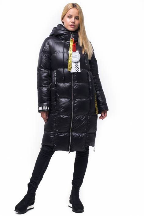 Trendy down jacket knee-length №1927