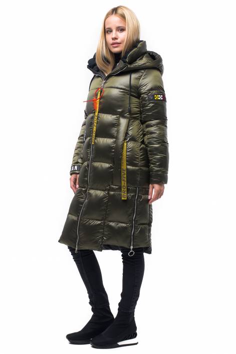 Trendy down jacket knee-length №1927