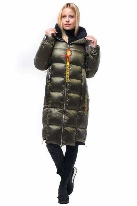 Trendy down jacket knee-length №1927