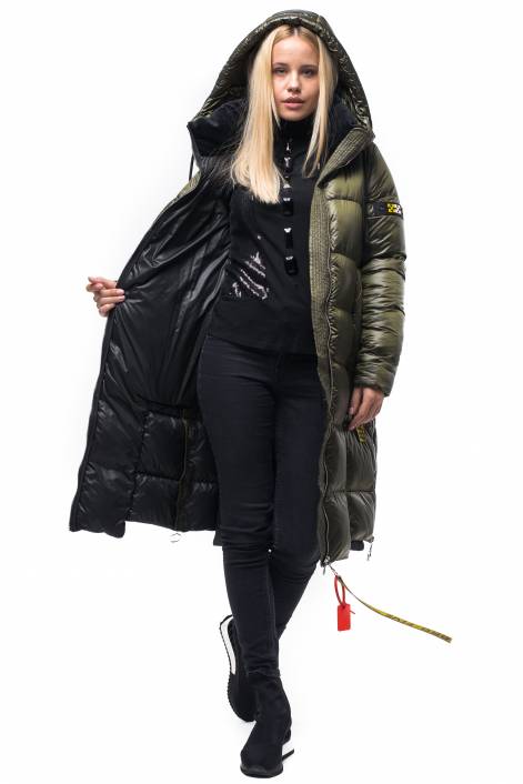 Trendy down jacket knee-length №1927