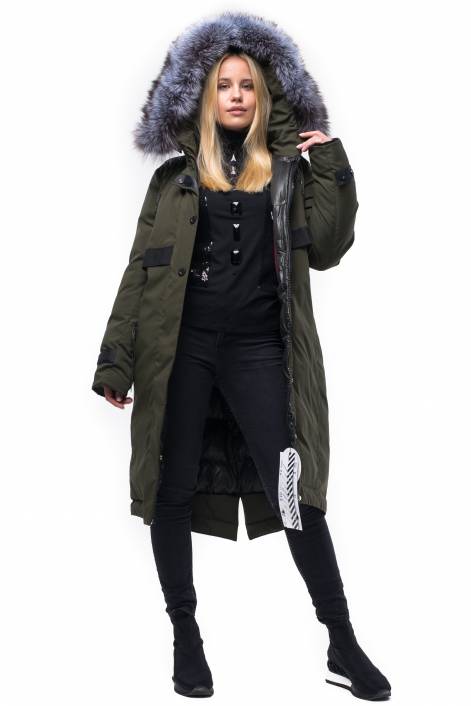 Down jacket-park below the knee length №1829