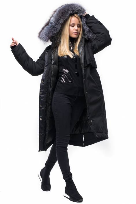 Down jacket-park below the knee length №1829