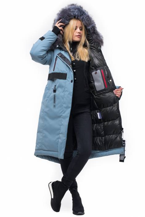 Down jacket-park below the knee length №1829