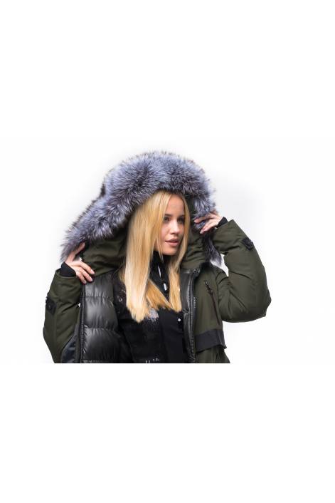 Down jacket-park below the knee length №1829