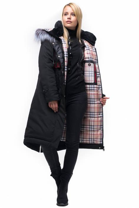 Пуховик-парка длиной ниже колена №1829-А