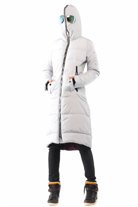 1839 - суперстильное длинное пальто-пуховик