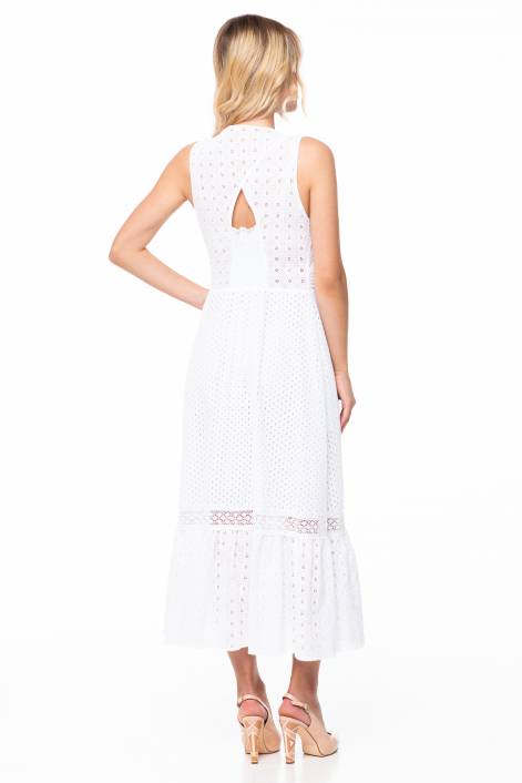 Платье из прошвы на пуговицах № 587