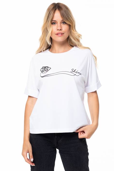 Футболка с принтом камни №335А