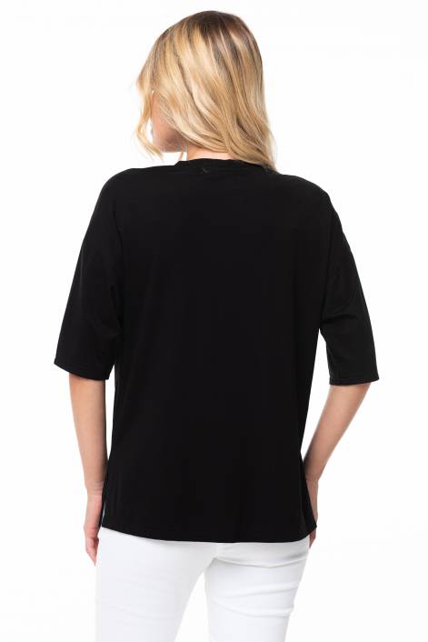 Элегантная футболка с металлизированным декором №389