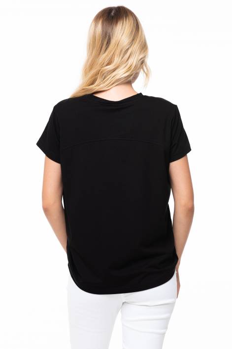 Футболка с коротким рукавом и светоотражающим принтом №395С