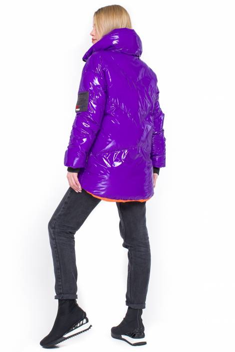 Пуховик из лаковой плащевки №1980