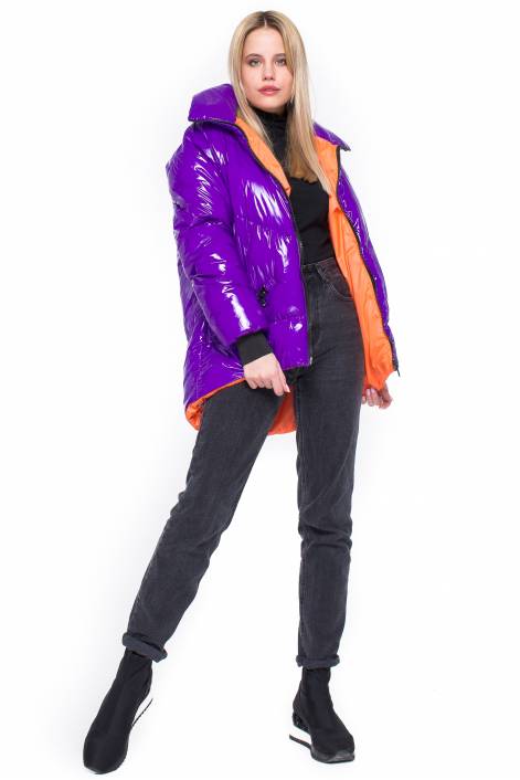 Пуховик из лаковой плащевки №1980