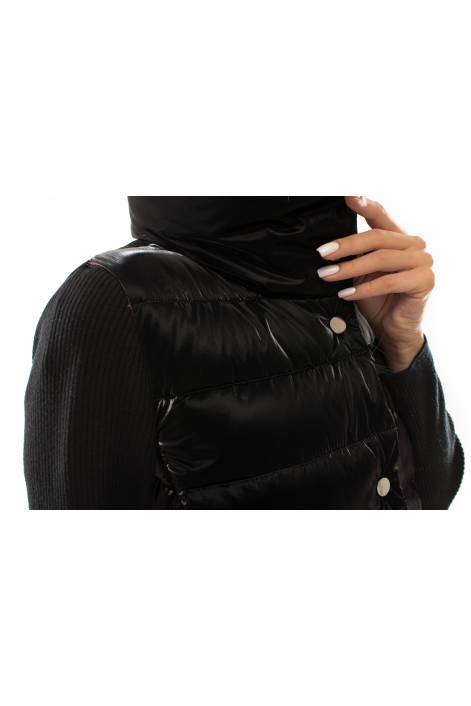 Жилет чёрный на пуху №3023