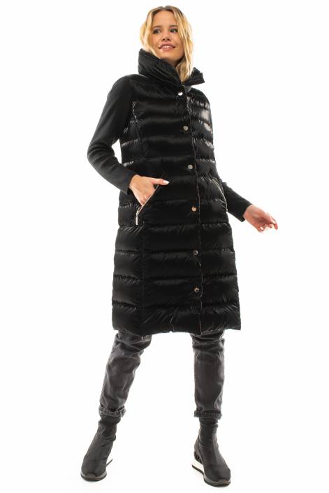 Жилет чёрный на пуху №3023