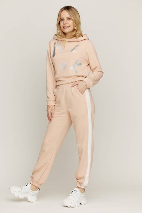 Костюм с короткой кофтой и брюками «Джогеры» №3200