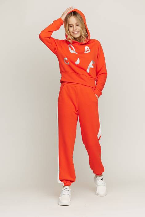 Костюм с короткой кофтой и брюками «Джогеры» №3200