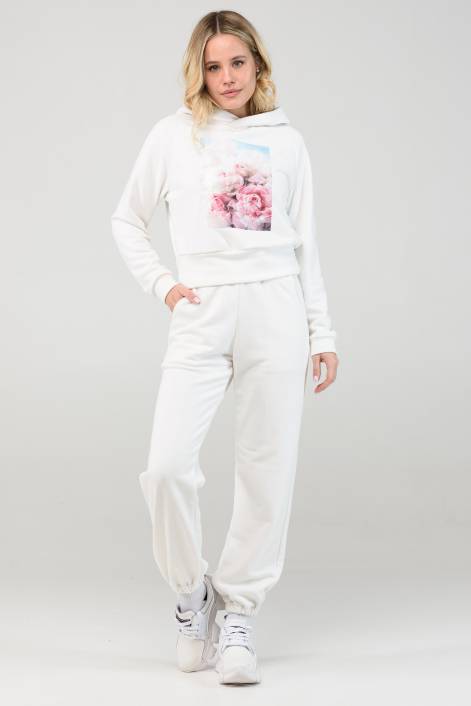 Костюм с короткой кофтой и брюками «Джогеры» №3203