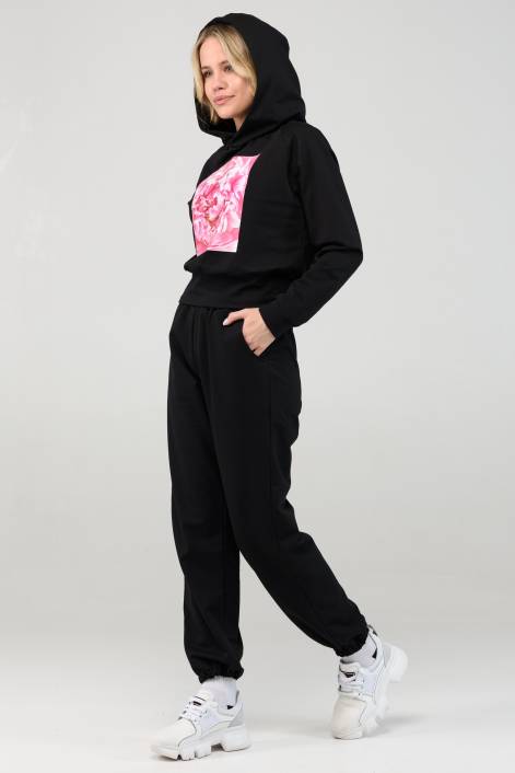 Костюм с короткой кофтой и брюками «Джогеры» №3203