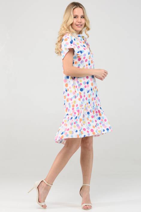 Короткое платье с оборкой №2290