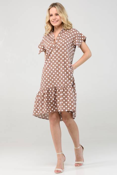 Короткое платье с оборкой №2290