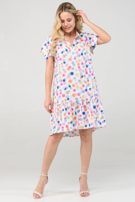 Короткое платье с оборкой №2290