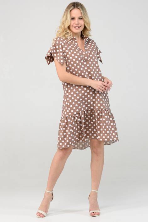 Короткое платье с оборкой №2290