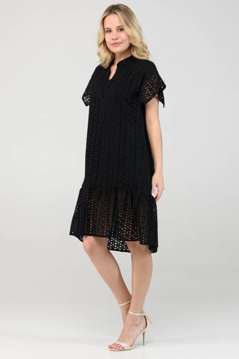 Короткое платье из испанского хлопка с вышивкой №2291