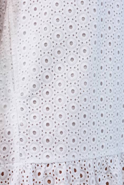 Короткое платье из испанского хлопка с вышивкой №2291