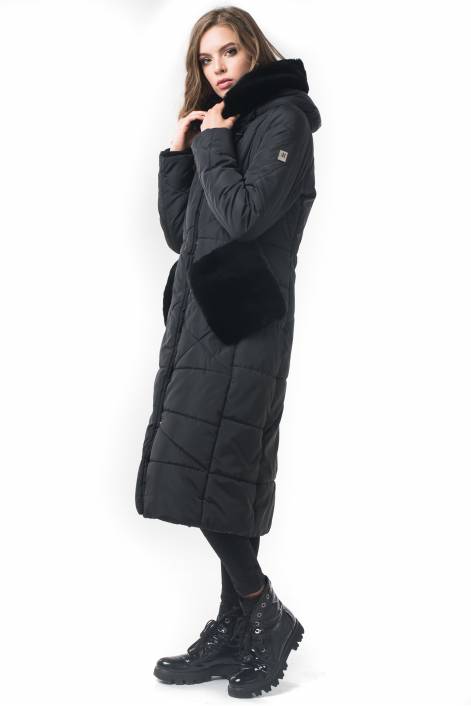 Trendy down jacket knee-length №1927
