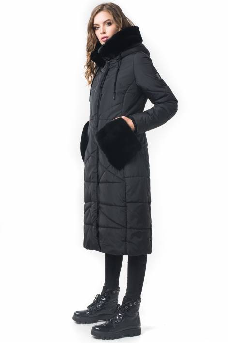 Trendy down jacket knee-length №1927