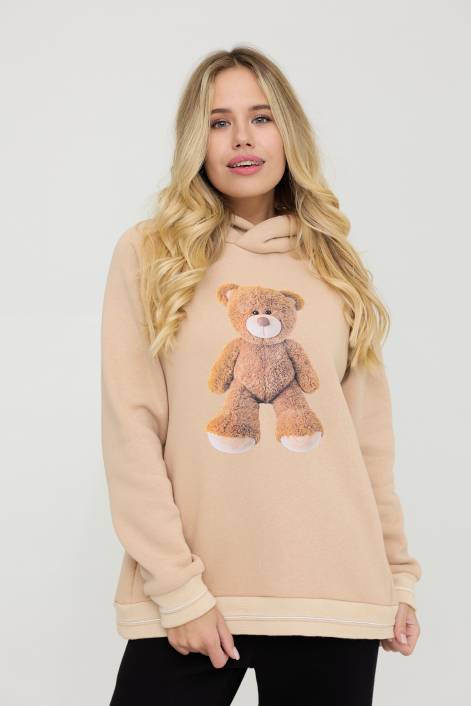 Костюм утепленный с черными брюками №9035