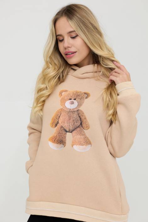 Костюм утепленный с черными брюками №9035